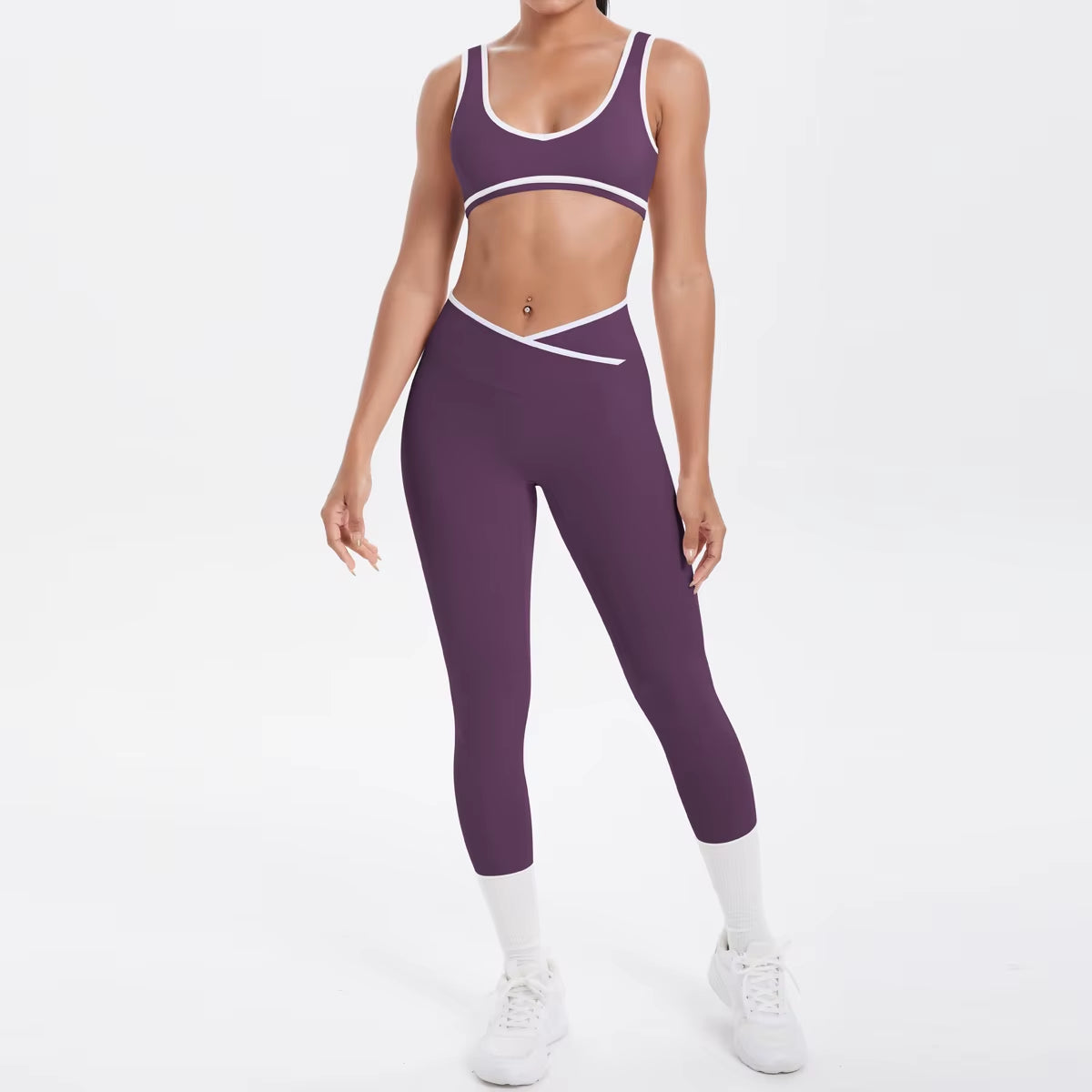 Yoga Set Women Tracksuit Nude Feeling Workout Sets Gym Clothes Push up Fitness Running Sportwear Sport Bra Leggings Suit