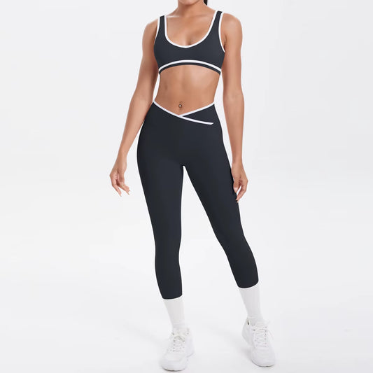 Yoga Set Women Tracksuit Nude Feeling Workout Sets Gym Clothes Push up Fitness Running Sportwear Sport Bra Leggings Suit