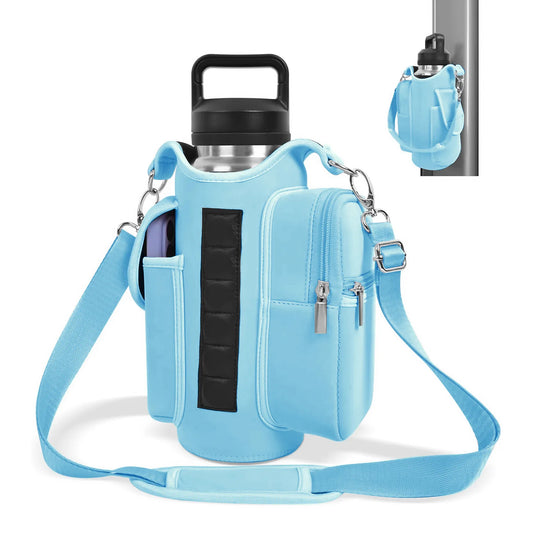 Revolutionary Magnetic Gym Bag Water Bottle Carrier - Adjustable Sling for 40oz Bottles!