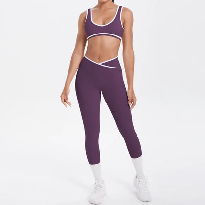 Yoga Set Women Tracksuit Nude Feeling Workout Sets Gym Clothes Push up Fitness Running Sportwear Sport Bra Leggings Suit