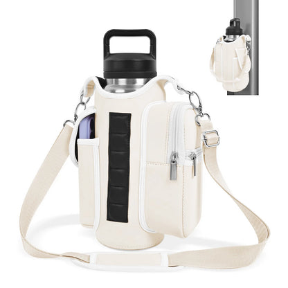 Revolutionary Magnetic Gym Bag Water Bottle Carrier - Adjustable Sling for 40oz Bottles!