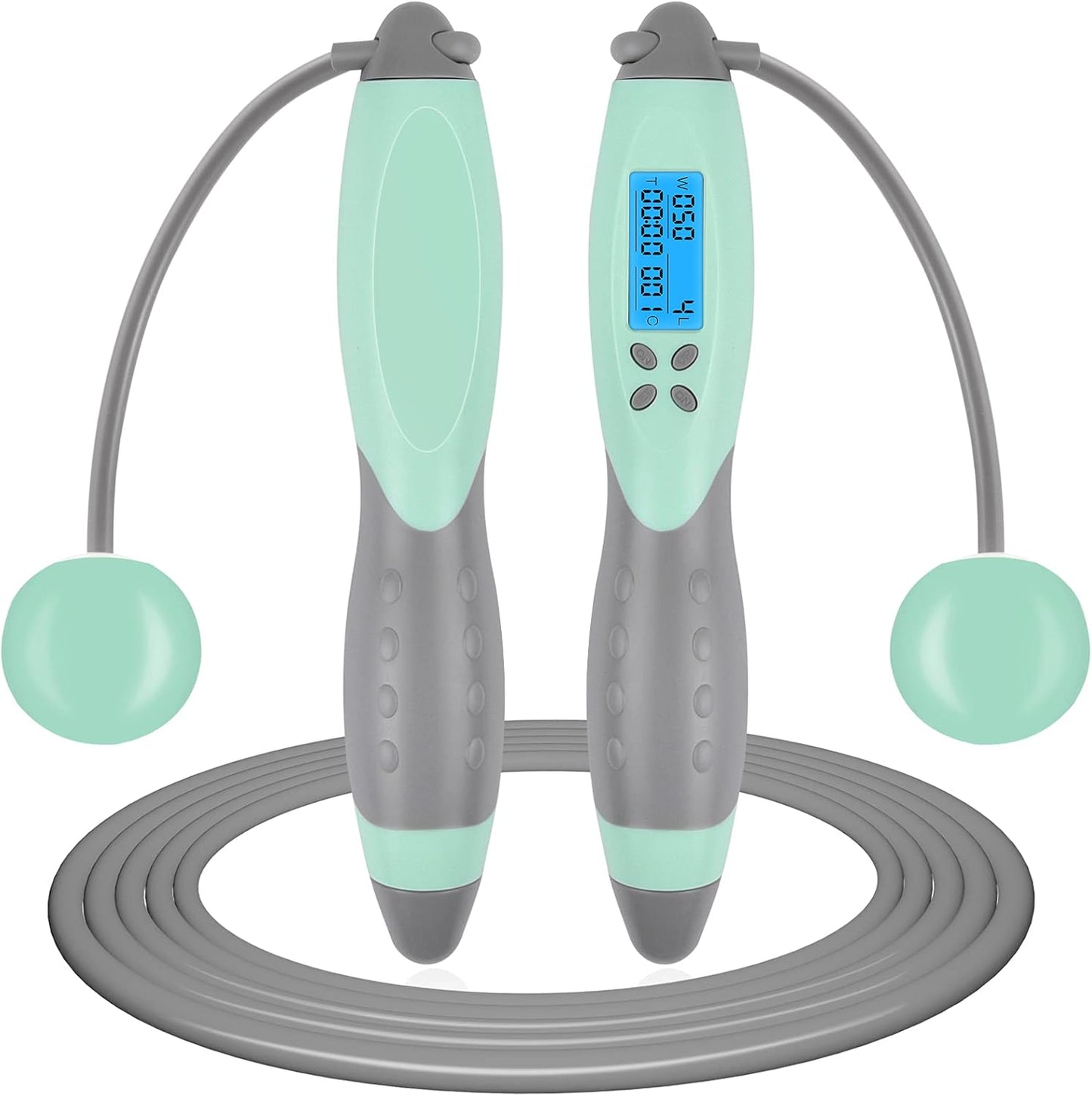 Elevate Your Fitness Game with Our Digital Weighted Jump Rope - Maximize Your Workouts with Smart Counter, Slip-Resistant Handles & Cordless Flexibility for All Ages!