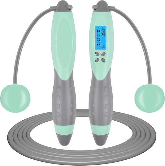 Elevate Your Fitness Game with Our Digital Weighted Jump Rope - Maximize Your Workouts with Smart Counter, Slip-Resistant Handles & Cordless Flexibility for All Ages!