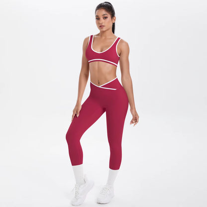 Yoga Set Women Tracksuit Nude Feeling Workout Sets Gym Clothes Push up Fitness Running Sportwear Sport Bra Leggings Suit